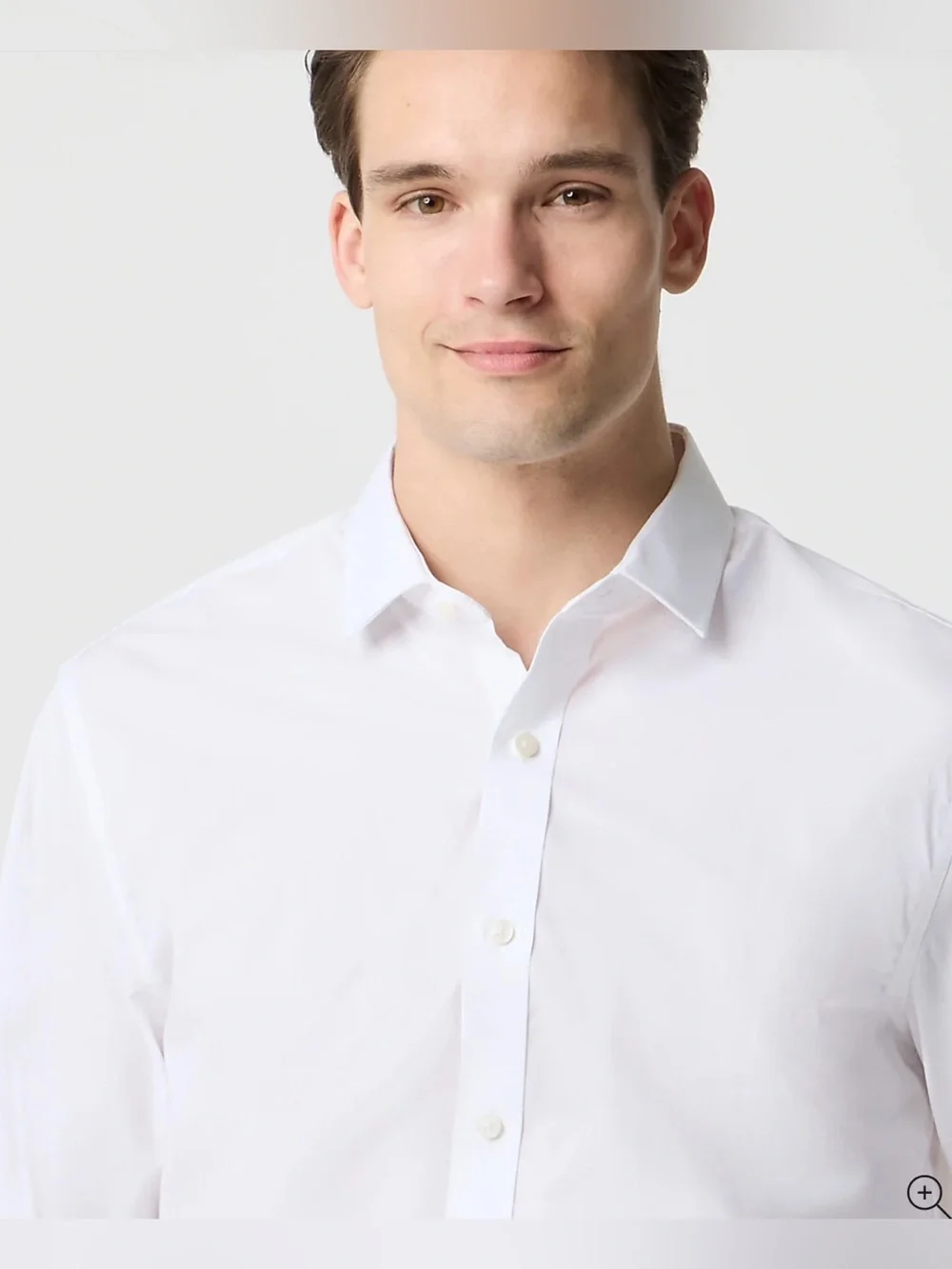 J Crew White Wrinkle Free Long Sleeve Slim Dress Shirt NWT S 14-14.5 #2623